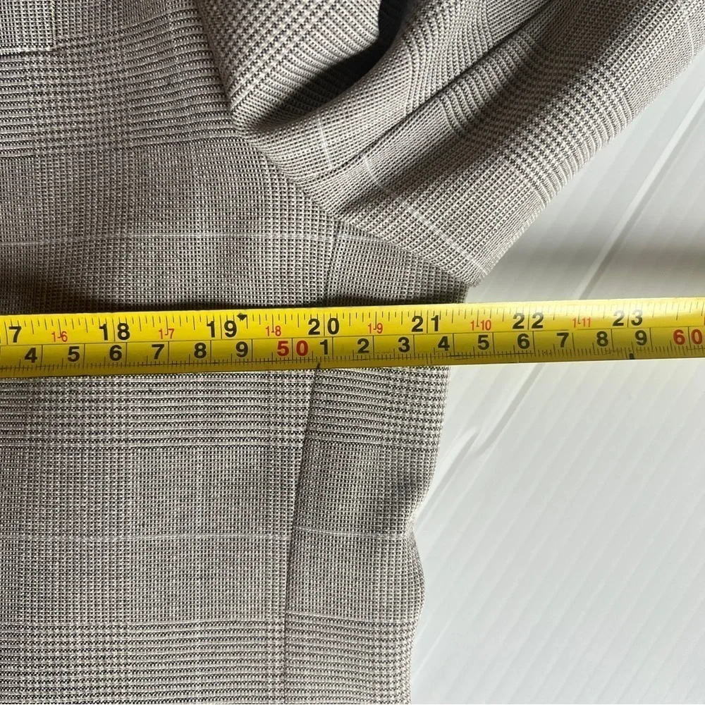 ZARA CHECKED SUIT JACKET BEIGE SIZE 40 | 4259/744/986